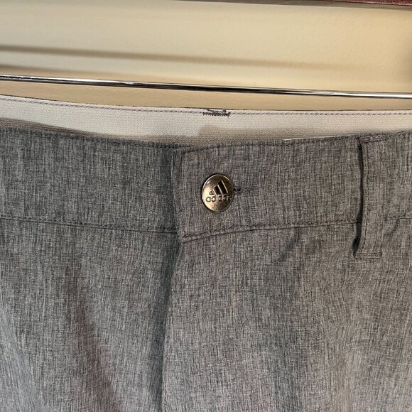 Adidas Golf Men's gray marled flat front performance Shorts 36 10" inseam - Picture 5 of 5